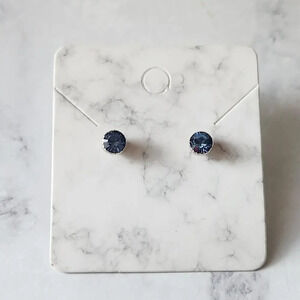 Blue Crystal Stud Earrings